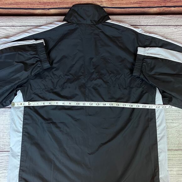 Vintage Nike 2pc Silver Tag Black & Gray Windbreaker Track Suit - Picture 7 of 11